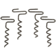 Rhino Auger Stake Kit 4 Pk, 1503779