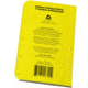 Rite in the Rain Livestock Record Book,3x4 5/8in,Treatment,Yellow 1631