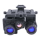 RIX RENV-M 1x25mm Enhanced Night Vision Binocular, Gen 2+, 64 lp/mm, Housing, No Tubes, Black, Small, RENVBN00