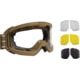 Rothco ANSI Ballistic OTG Goggle System, Interchangeable Smoke/Clear/Yellow Lenses, Coyote Brown Frame, 10738-CoyoteBrown