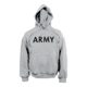 Rothco Army PT Pullover Hooded Sweatshirt, Grey, 2XL, 9190-Grey-2XL