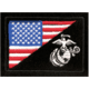 Rothco USMC Eagle, Globe and Anchor / US Flag Deluxe Fine Knit Watch Cap, Black, 5498-Black