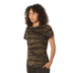 Rothco Essential Raglan Sleeve T-Shirt - Womens, Tiger Stripe Camo, Large, 13206-TigerStripeCamo-L