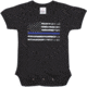 Rothco Infant Thin Blue Line One-Piece Bodysuit, Black, 12M - 18M, 2273-330