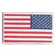 Rothco Iron On / Sew On Embroidered US Flag Patch, Red White Blue with White Border, 12777-RedWhiteBluewithWhiteBorder-Reverse