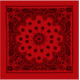 Rothco Large Trainmen Bandanas 27 Inch, Red/Black, 4349-RedBlack