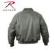 Rothco MA-1 Flight Jacket, Black, Small, 7324-Black-S
