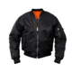 Rothco MA-1 Flight Jacket, Black, Small, 7324-Black-S
