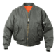 Rothco MA-1 Flight Jacket, Black, Small, 7324-Black-S