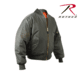 Rothco MA-1 Flight Jacket, Black, Small, 7324-Black-S