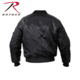 Rothco MA-1 Flight Jacket, Black, Small, 7324-Black-S