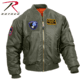 Rothco MA-1 Flight Jacket with Patches, Sage Green, 4XL, 72420-SageGreen-4XL