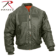 Rothco MA-1 Flight Jacket with Patches, Sage Green, 4XL, 72420-SageGreen-4XL