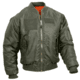 Rothco MA-1 Flight Jacket with Patches, Sage Green, 4XL, 72420-SageGreen-4XL
