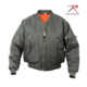 Rothco MA-1 Flight Jacket, Black, Small, 7324-Black-S