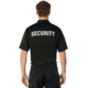 Rothco Moisture Wicking Security Polo Shirt - Mens, Black w/White Lettering, XL, 3216-XL