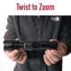 Rothco Rechargeable LED Tactical Task Light w/ Zoom, 18650 Lithium-Ion, White/Red, 2000 Lumens, Black, 68550