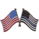 Rothco Thin Blue Line US Flag Pin, Red/White/Blue, 1966