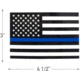 Rothco Transparent Thin Blue Line Flag Decal, Large, 12931-L