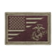 Rothco US Flag / USMC Globe and Anchor Morale Patch, Olive Drab / Brown, 1891-OliveDrabBrown