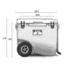 RovR Products RollR 80 Cooler w/ Wagon Bin, Moss, 852490007751