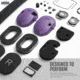 Savior Equipment Apollo Electronic Sound Suppressor, Purple, Collapsed: 5.5 x 5.5 x 4, EM-APOLLO-UR