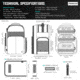Savior Equipment PRO S.E.M.A Competition Backpack, Dark FDE, 16 x 21 x11, BP-SEMAXL-PRO-TN