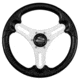 Schmitt &amp; Ongaro Marine 13&quot; Torcello Lite - Polyurethane Wheel - 3/4&quot; Tapered Hub - Silver/Black 74539