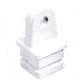 Sea-Dog Nylon Square Tube Top Insert - White - 1&quot; 78884