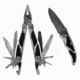 Sheffield 2 Piece Precision 17-In-1 Multi Tool And Pocket Knife Set, Black 12813
