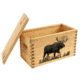 Sheffield Standard Pine Craft Box, Moose Design, Brown, 12650-1
