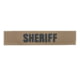 Shellback Tactical ID Placard w/ Hook Back, 1x5in, Sheriff/Black On Coyote, SBT-X213231A-SH-BC