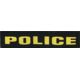 Shellback Tactical Police ID Placard, Hook Back, 1 x 5 inch, Gold on Black, One Size Fits Most, SBT-X213231A-POL-GB