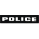 Shellback Tactical Police ID Placard, Hook Back, 1 x 5 inch, White on Black, One Size Fits Most SBT-X213231A-POL-WB
