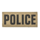 Shellback Tactical Police ID Placard, Hook Back, 2 x 5in?h, Black on Coyote, One Size Fits Most SBT-X213230-POL-BC