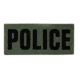 Shellback Tactical Police ID Placard, Hook Back, 3 x 7in?h, Black on Olive, One Size Fits Most SBT-X213229A-POL-BO