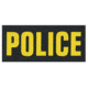 Shellback Tactical Police ID Placard, Hook Back, 2 x 5in?h, Gold on Black, One Size Fits Most SBT-X213230-POL-GB