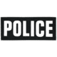Shellback Tactical Police ID Placard, Hook Back, 2 x 5in?h, White on Black, One Size Fits Most SBT-X213230-POL-WB