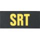 Shellback Tactical SRT ID-Placard, Hook Back, 2 x 5inch, Gold on Black, One Size Fits Most, SBT-X213230-SRT-GB