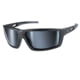Shellshock Protection Eclipse Men's Sunglasses, Black Frame, Polarized Chrome Z87+ Lens, EYE-ECL-POL-BLK-SILVER