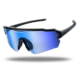 Shellshock Protection SunShift HD+ Men's Sunglasses, Black Frame, Polarized HD Z87 Gradient Blue Lens, EYE-SUNSHIFT-BLUE