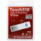 Silicon Power TOUCH 510 180X White USB Flash Drive - 1GB / 2GB / 4GB