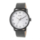Simplify The 4200 Leather Strap Watch, Charcoal/Silver, Standard SIM4205