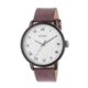 Simplify The 4200 Leather Strap Watch, Plum/Silver, Standard SIM4206
