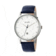 Simplify The 4300 Leather Strap Watch with Date Display, Navy, Standard SIM4304