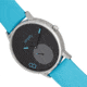 Simplify The 7200 Leather-Band Watch, Black/Turquoise, One Size, SIM7203