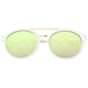 Sixty One Sunglasses Moreno Polarized Sunglasses, White Frame, Mint Lens - Womens, SIXS145PGX