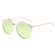 Sixty One Sunglasses Moreno Polarized Sunglasses, White Frame, Mint Lens - Womens, SIXS145PGX