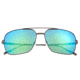 Sixty One Sunglasses Teewah Polarized Sunglasses - Unisex, Gunmetal/Blue-Green, One Size, SIXS105GM