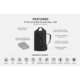 SLNT RF Blocking SSE Faraday Bag, USA TTA, Black, 19L, SL-PKGB-TAA-02